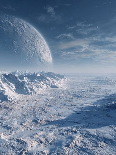 Frozen Alien Horizon Space Print.