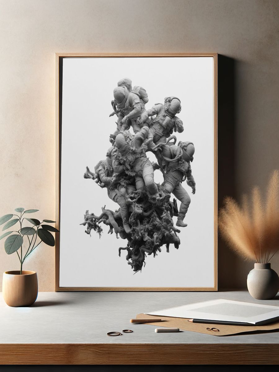 Astronaut Cluster Photography Poster. — room view 2