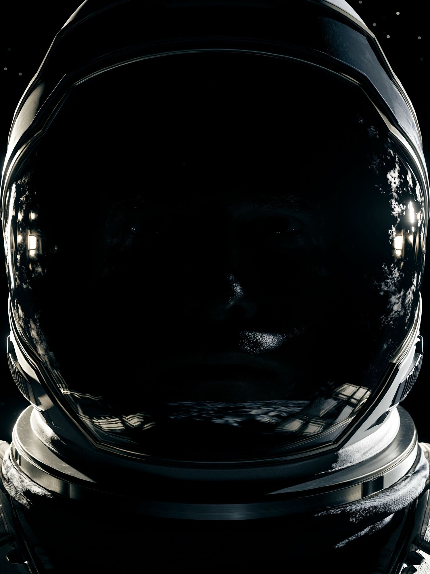Astronaut Helmet Portrait Print. poster detail