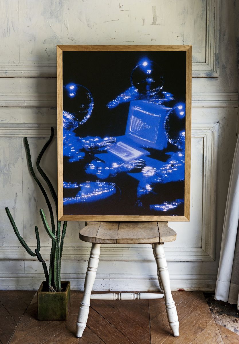 Blue Astronauts — Sci-Fi Print. — room view 1