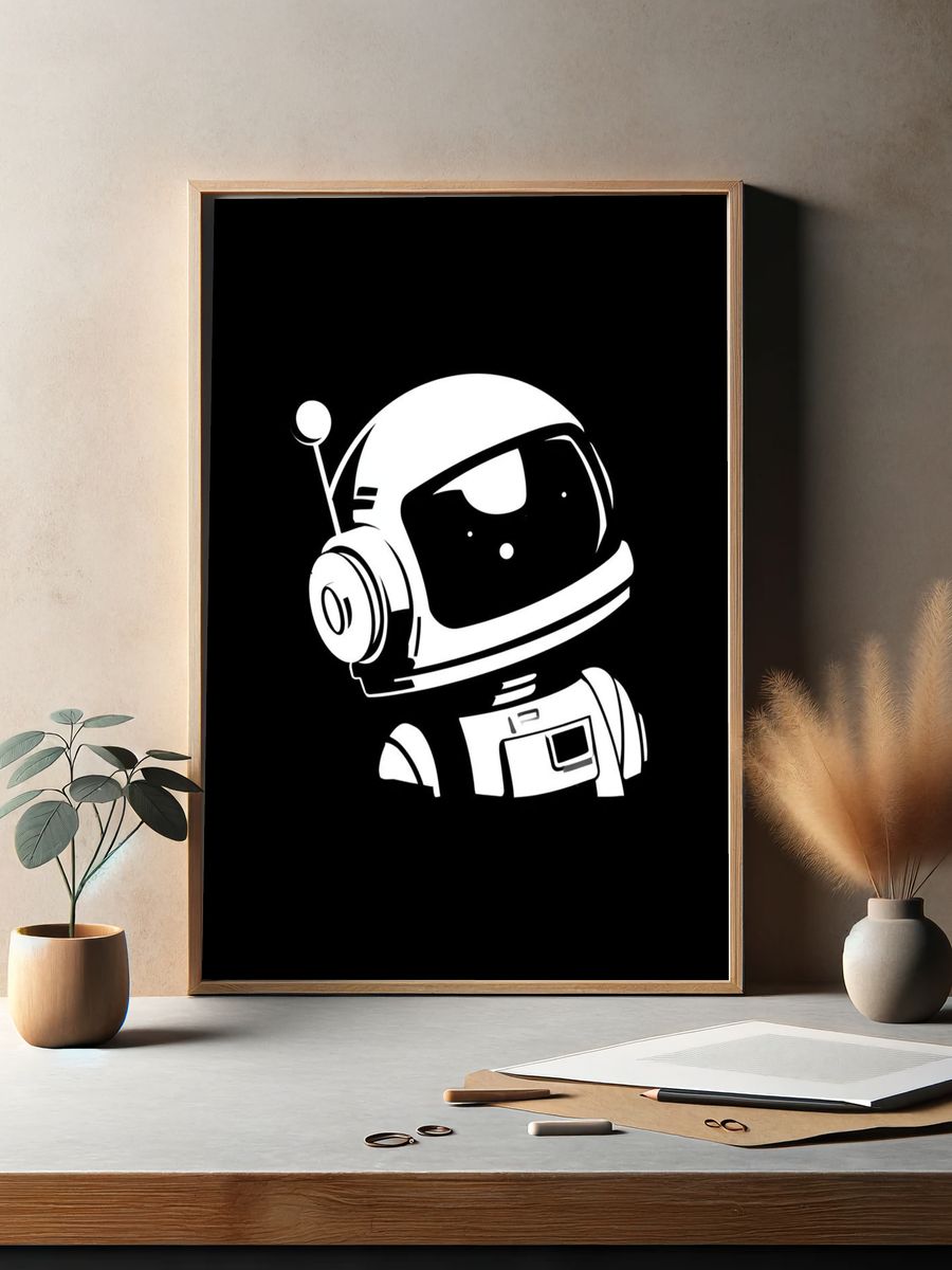 Astronaut Minimalist Print. — room view 2