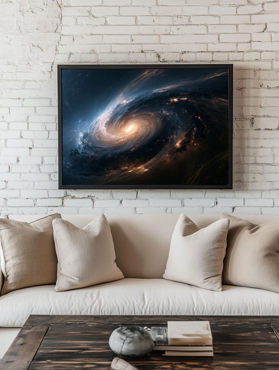 Spiral Galaxy Space Poster. — room view 1