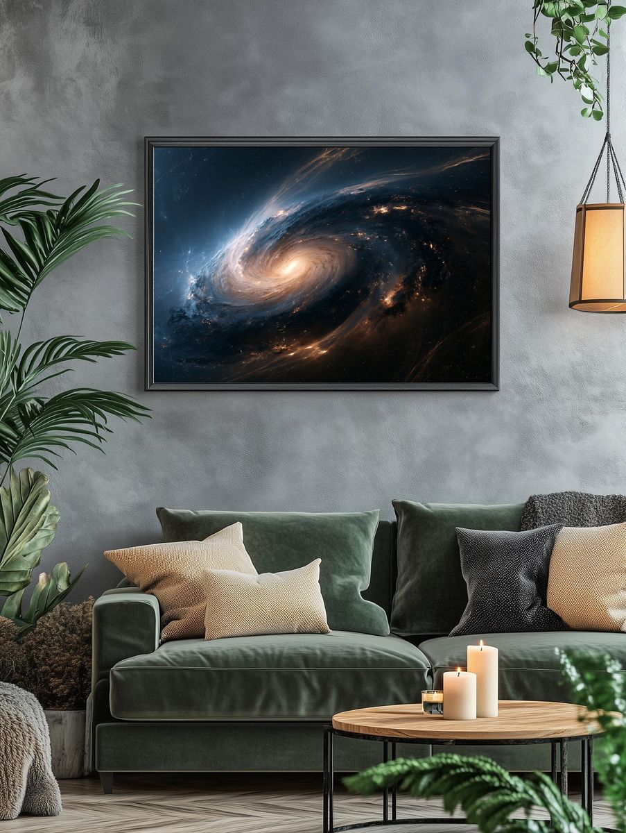 Spiral Galaxy Space Poster. — room view 4