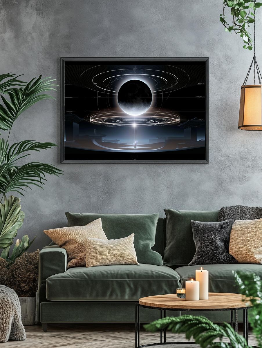 Eclipse Orbital Sci-Fi Poster. — room view 4