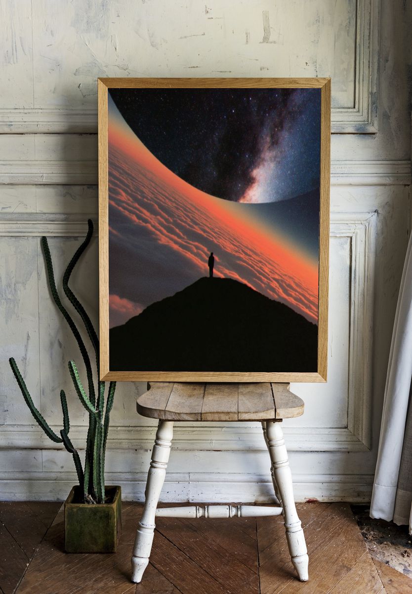 Cosmic Horizon Silhouette Poster. — room view 1