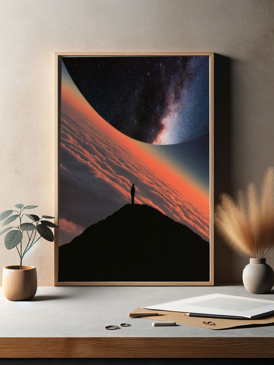 Cosmic Horizon Silhouette Poster. — room view 2