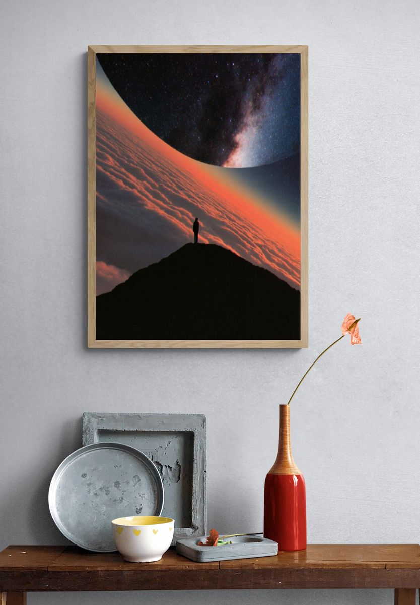 Cosmic Horizon Silhouette Poster. — room view 3