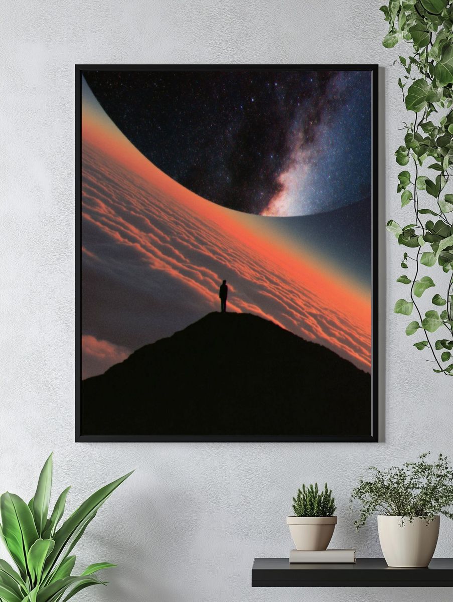 Cosmic Horizon Silhouette Poster. — room view 4