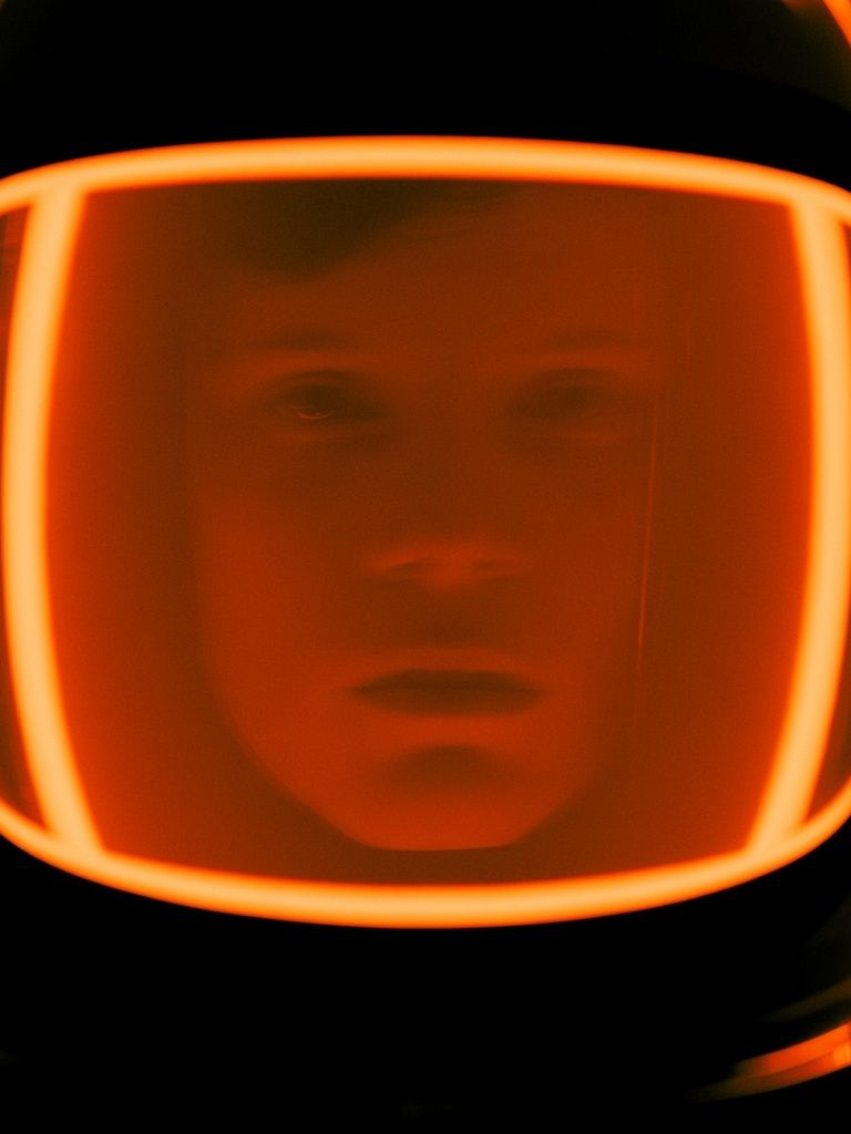 Neon Astronaut Portrait Print. poster — space art
