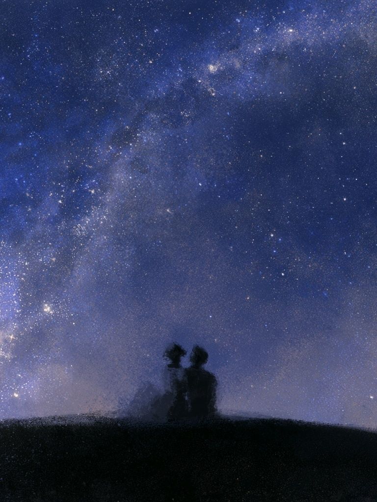 Milky Way Silhouette Poster. poster — space art