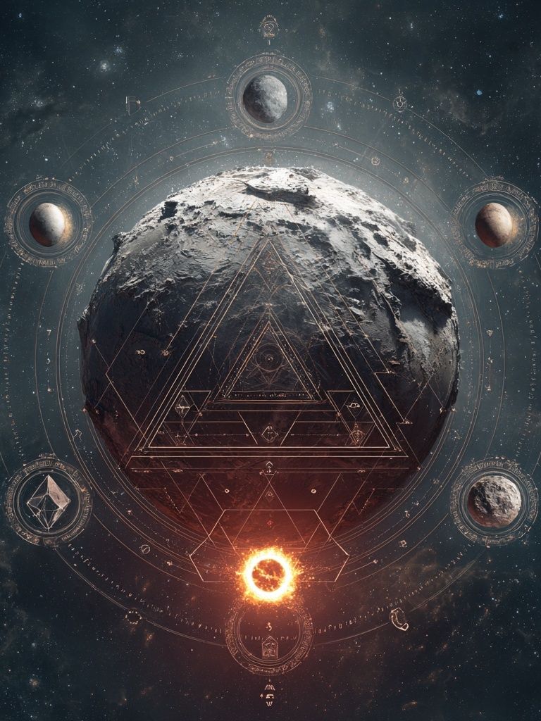 Celestial Orbital Geometry Poster. poster — space art