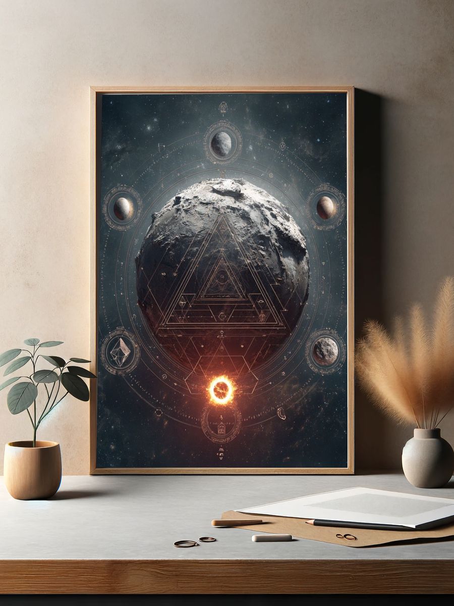 Celestial Orbital Geometry Poster. — room view 2