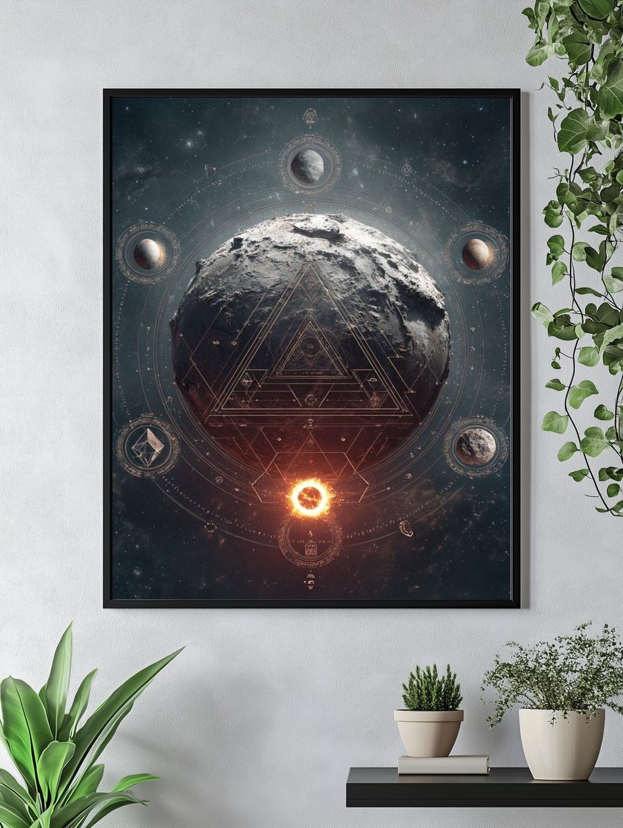 Celestial Orbital Geometry Poster. — room view 4