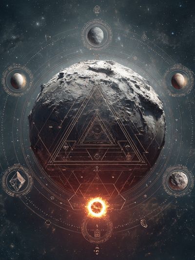 Celestial Orbital Geometry Poster.