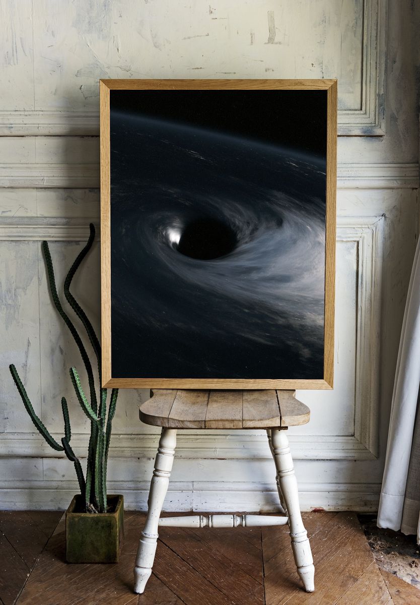 Black Hole Space Print. room preview
