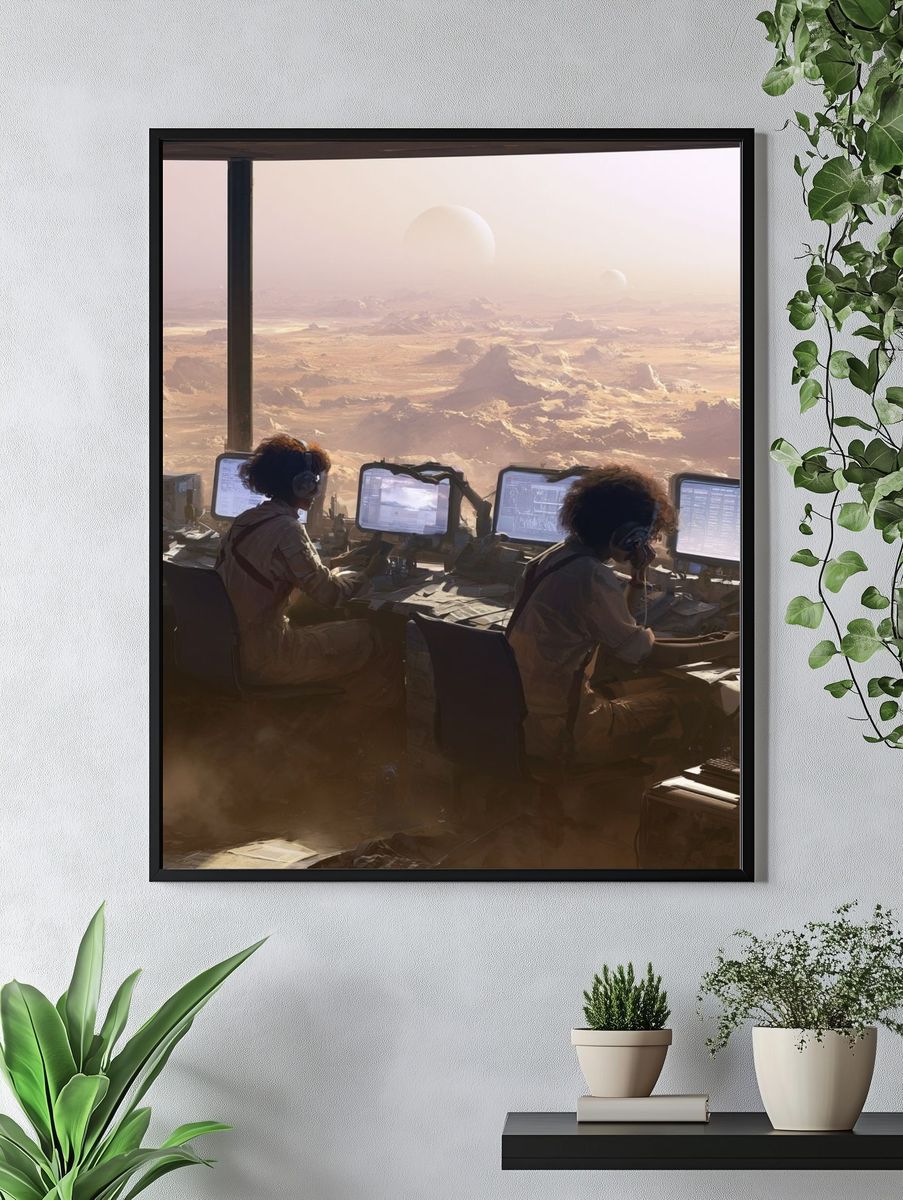 Mars Command Center Sci-Fi Poster. — room view 4