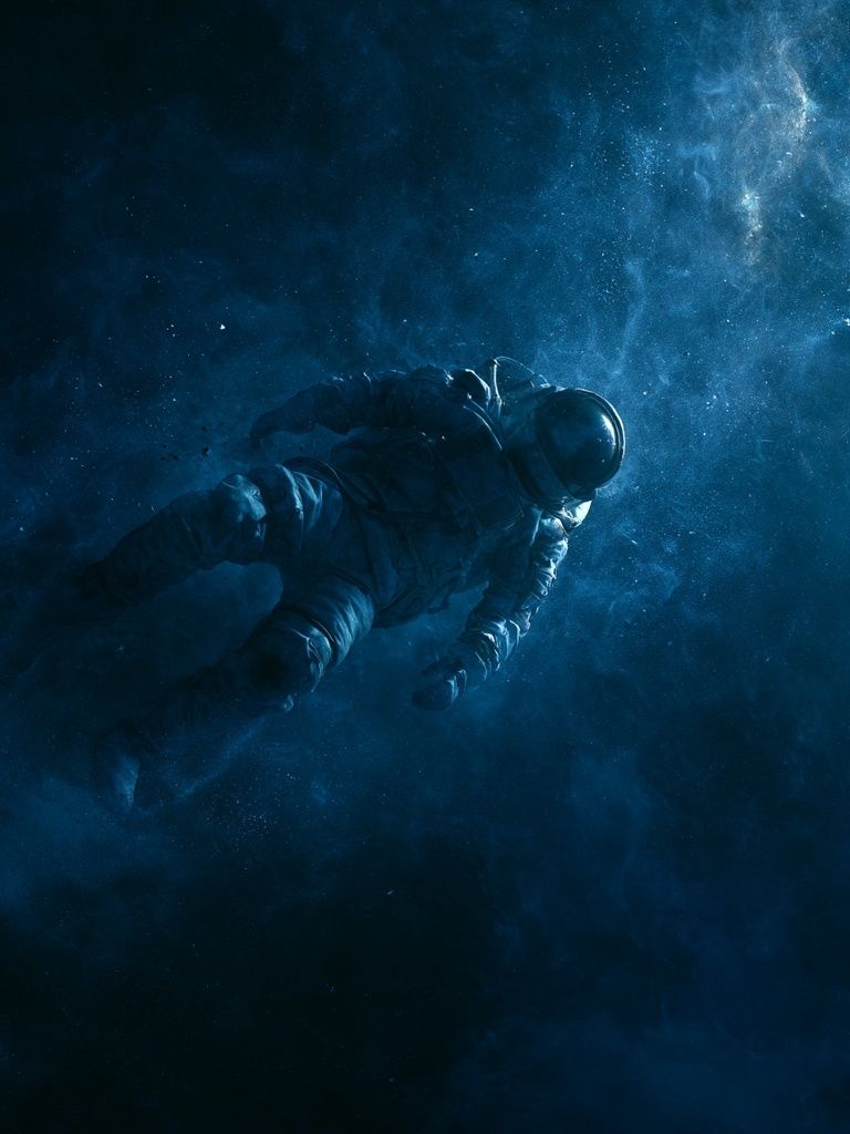 Floating Astronaut Space Print. poster detail
