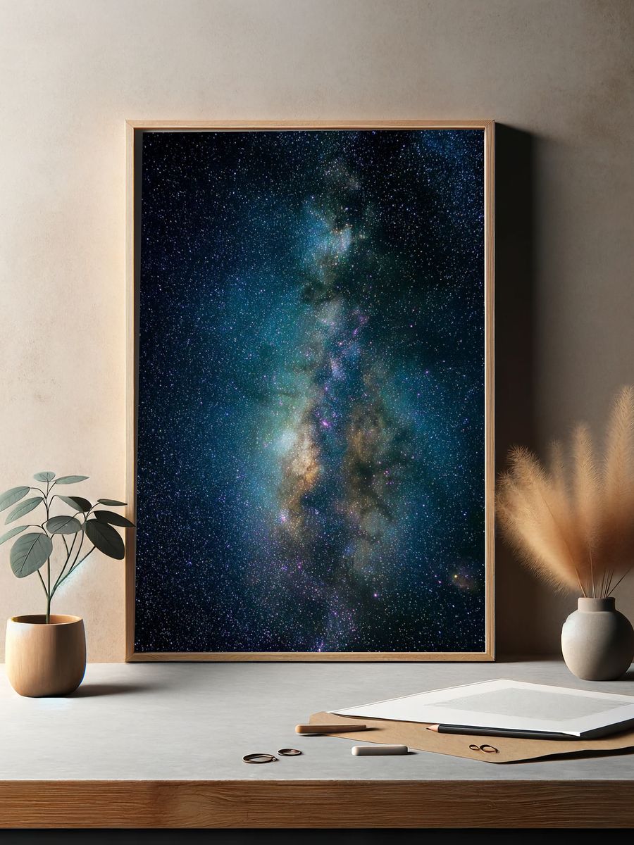 Milky Way Starfield Space Print. — room view 2