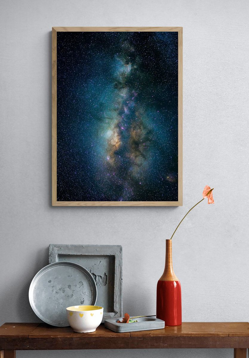Milky Way Starfield Space Print. — room view 3