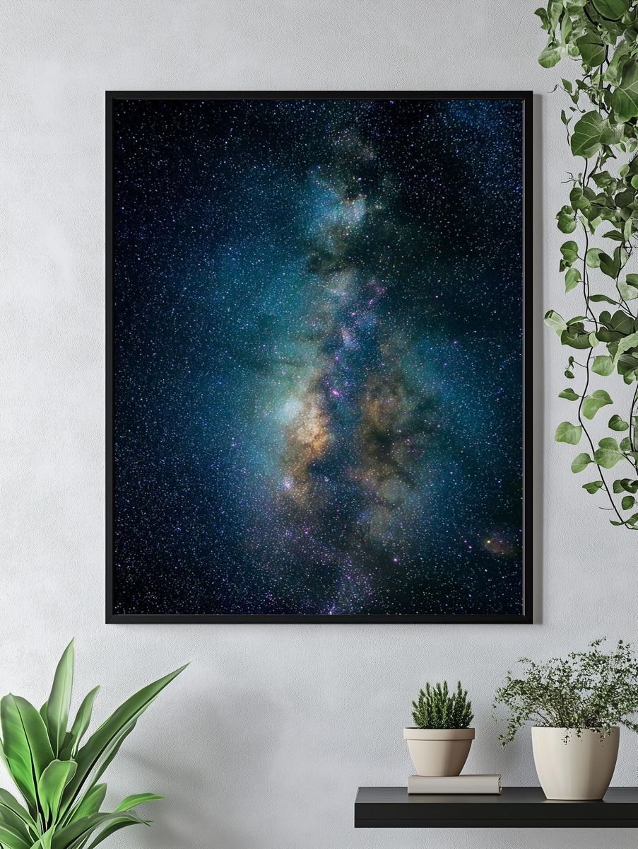 Milky Way Starfield Space Print. — room view 4