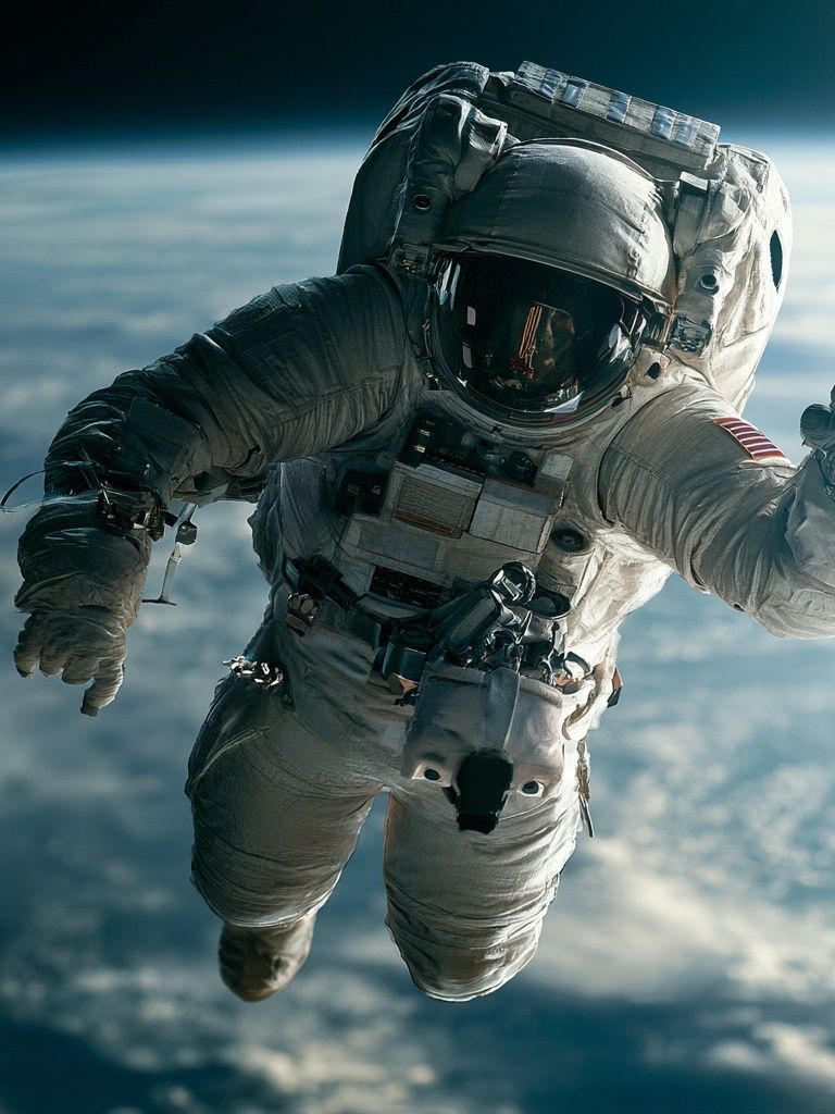 Astronaut Floating in Space Poster. poster — space art
