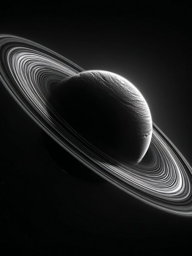 Ringed Planet Space Poster. poster — space art