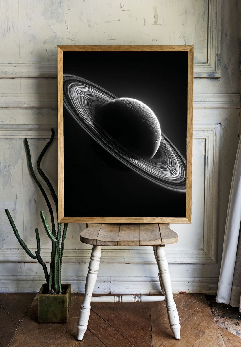Ringed Planet Space Poster room preview