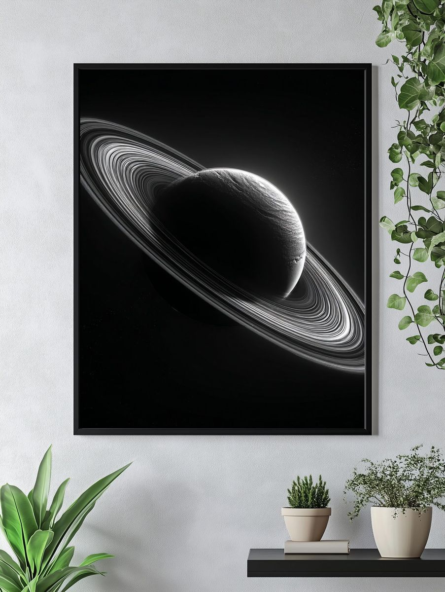 Ringed Planet Space Poster. — room view 4