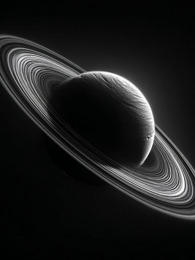 Ringed Planet Space Poster