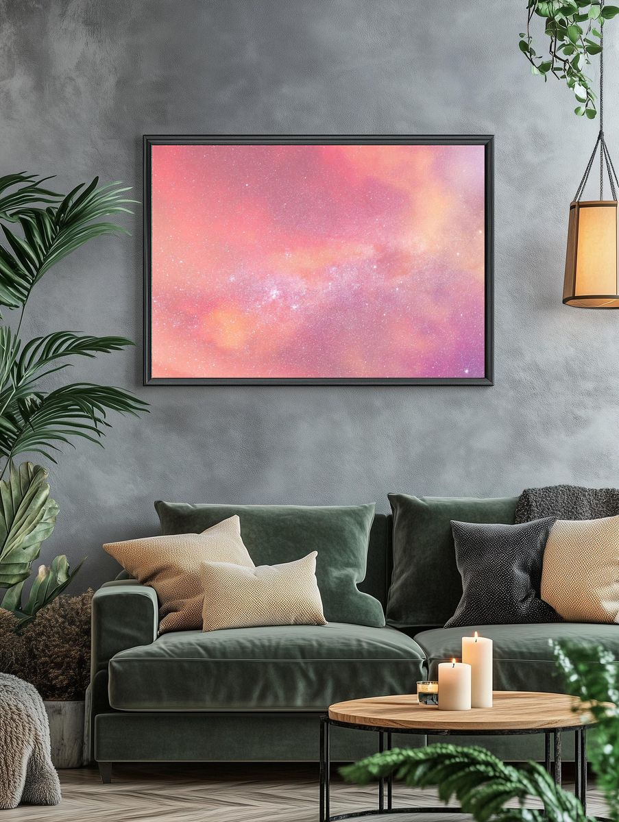 Cloudy evening pink sky background. — room view 4