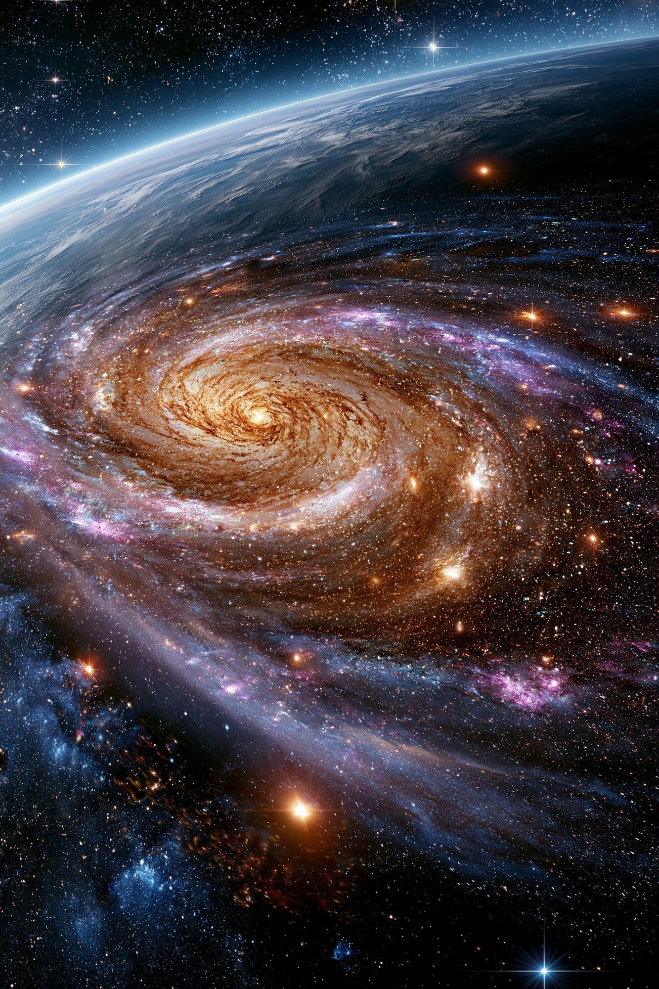 Cosmic Spiral Galaxy Poster. poster — space art