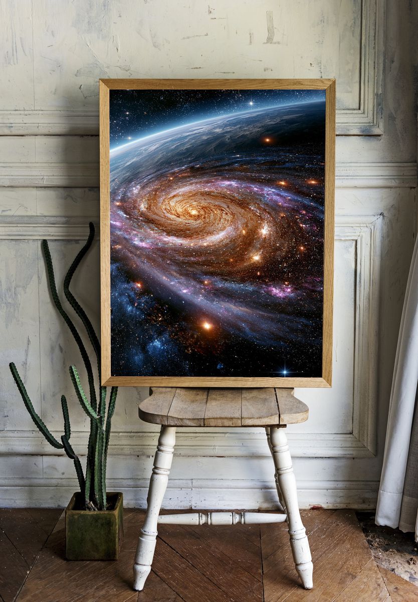 Cosmic Spiral Galaxy Poster. room preview