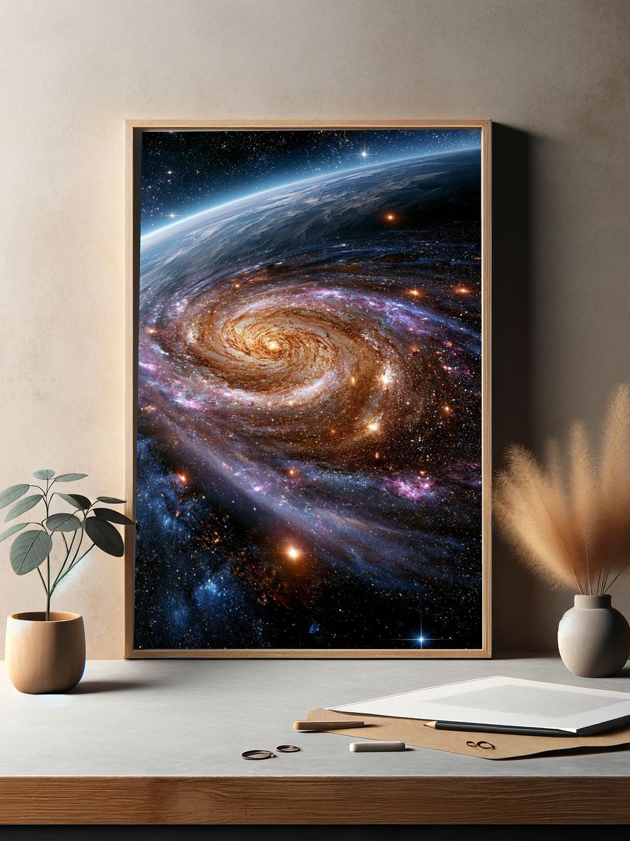 Cosmic Spiral Galaxy Poster. — room view 2