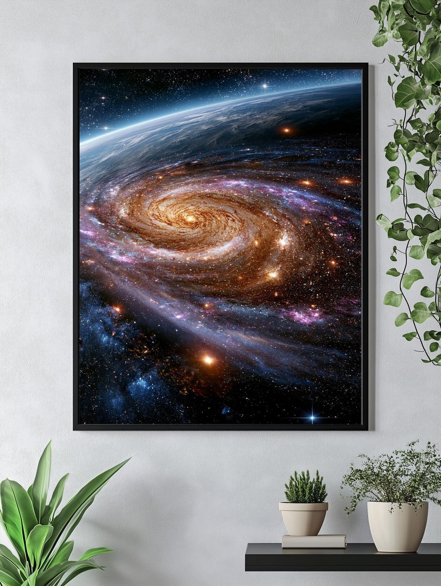 Cosmic Spiral Galaxy Poster. — room view 4