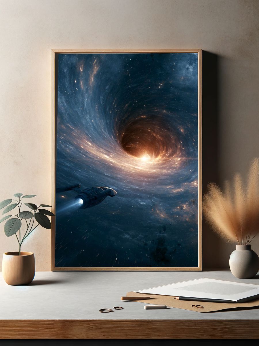Cosmic Wormhole Space Poster. — room view 2