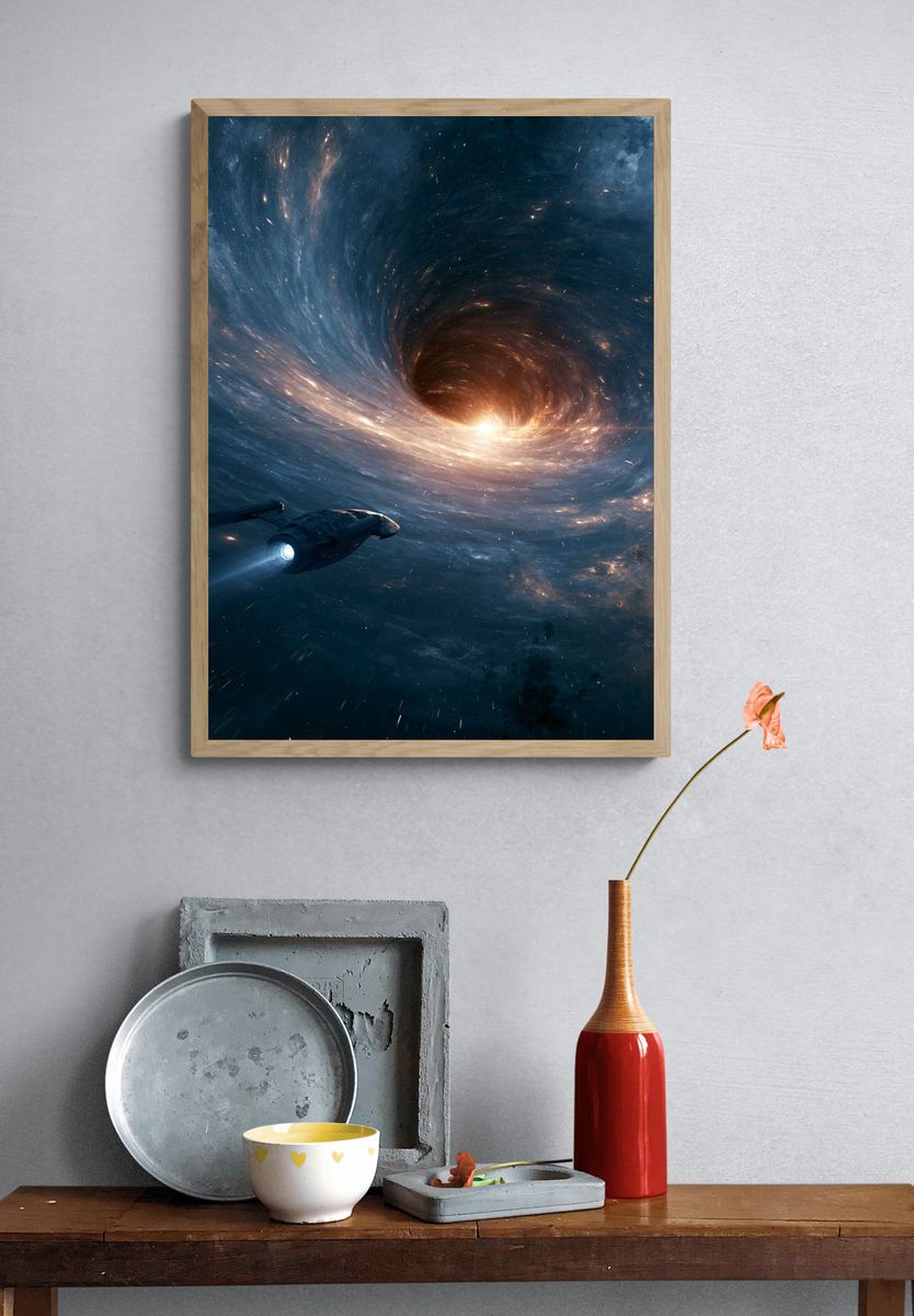 Cosmic Wormhole Space Poster. — room view 3