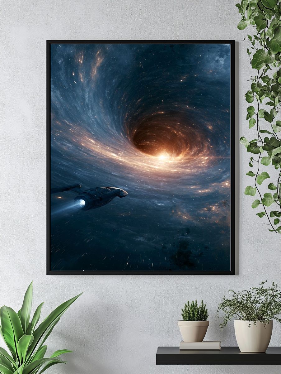 Cosmic Wormhole Space Poster. — room view 4