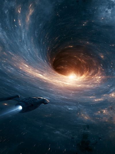 Cosmic Wormhole Space Poster.