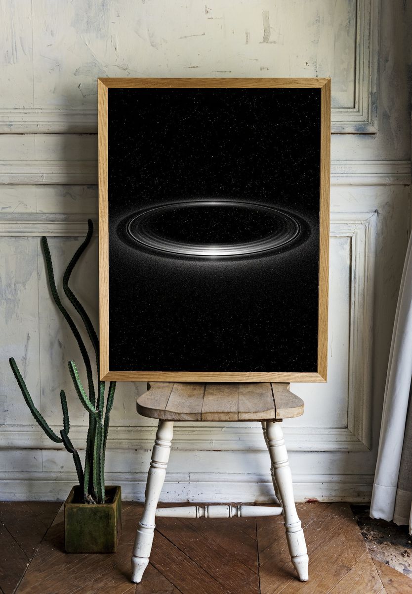 Saturn Ringed Planet Photography Poster. room preview