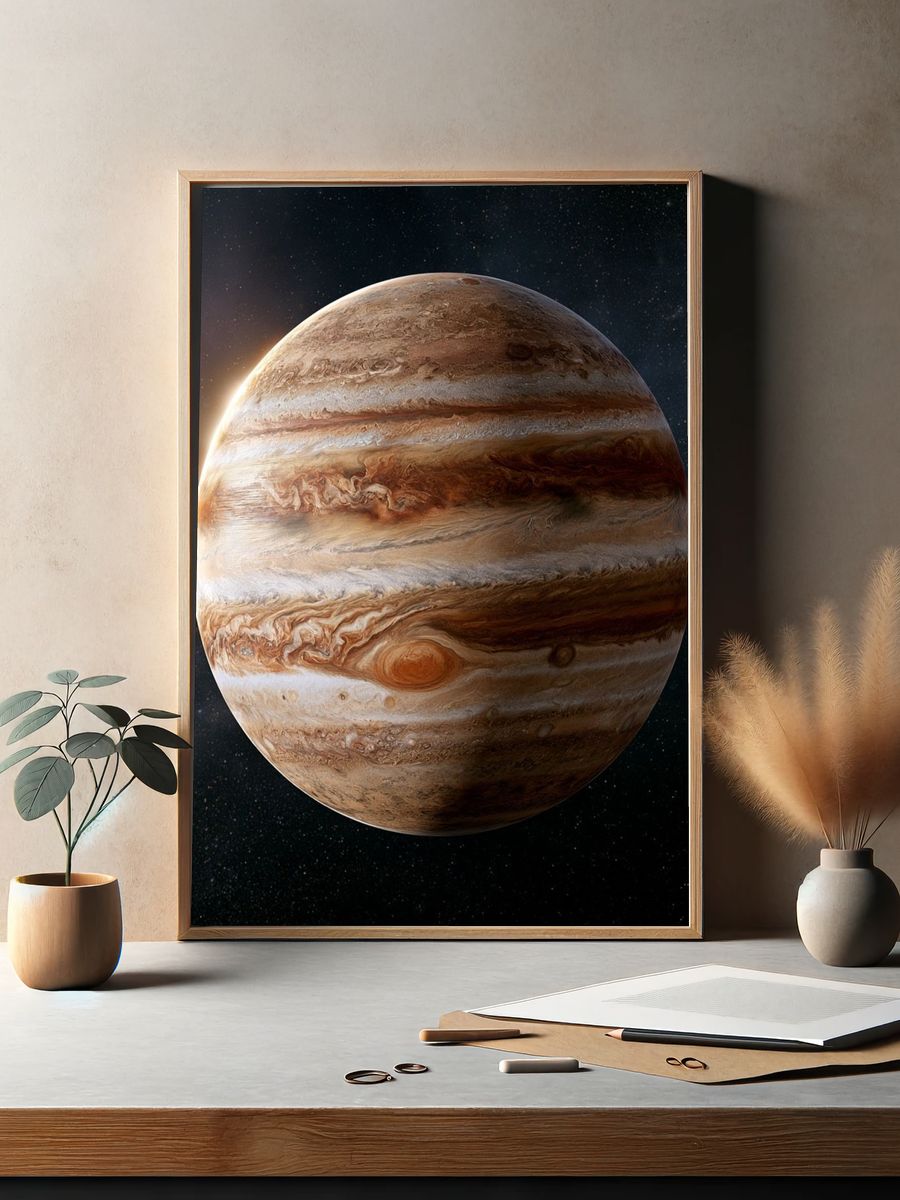 Jupiter Planet Space Print. — room view 2