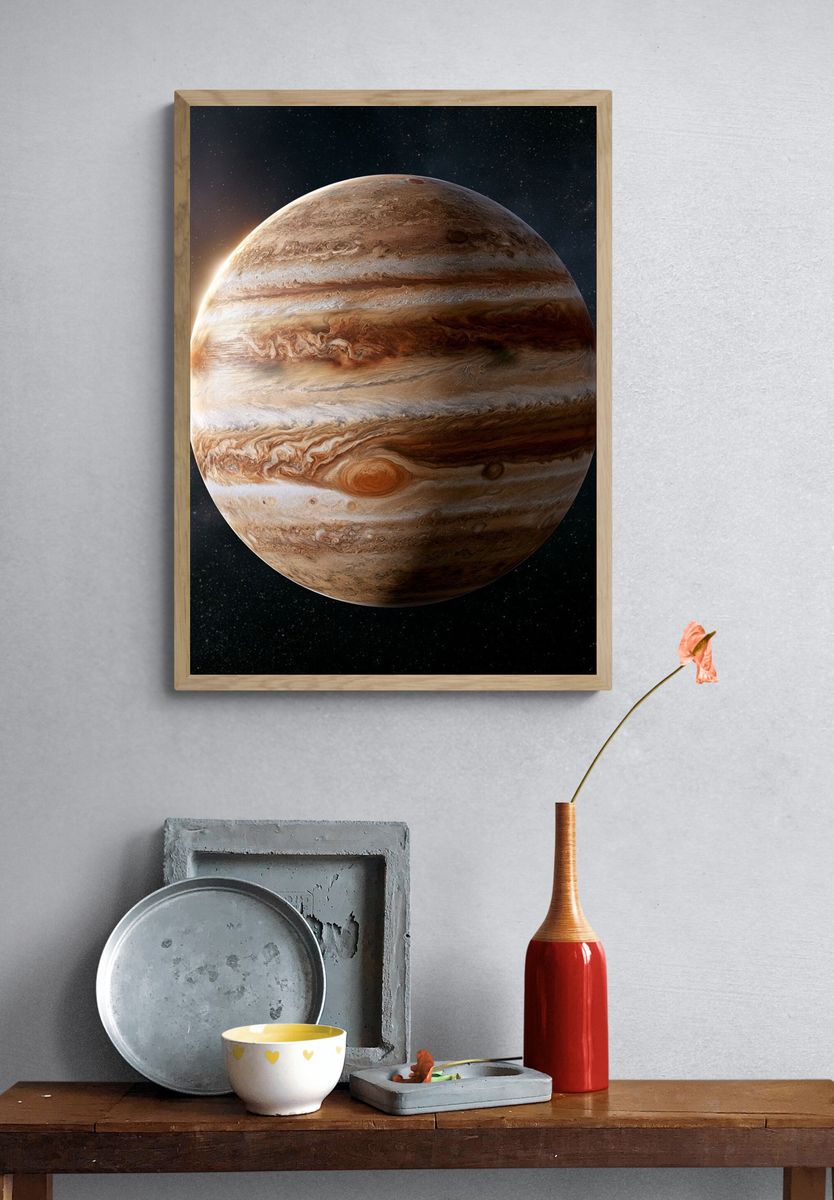 Jupiter Planet Space Print. — room view 3