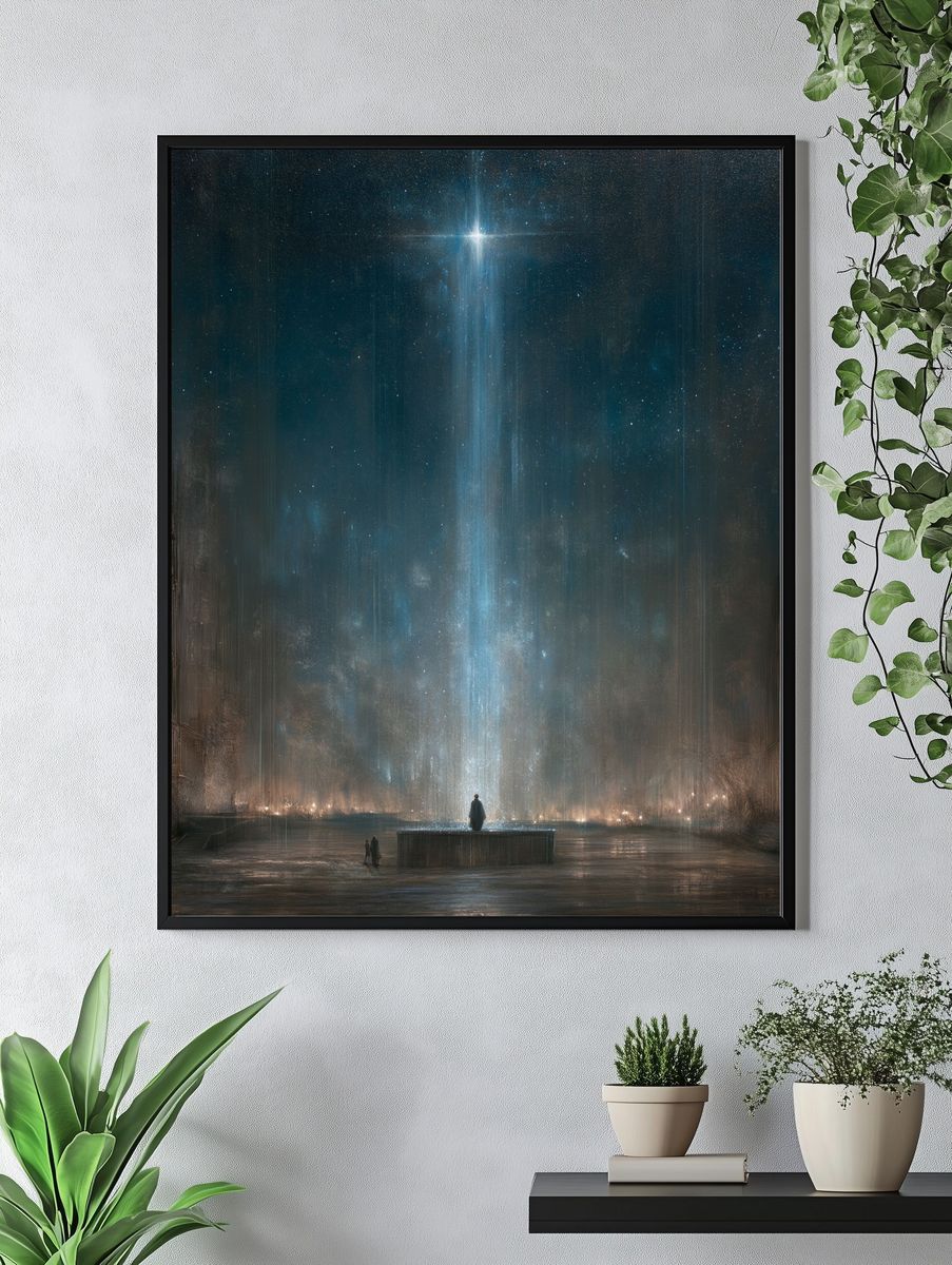 Celestial Cathedral Sci-Fi Print. — room view 4