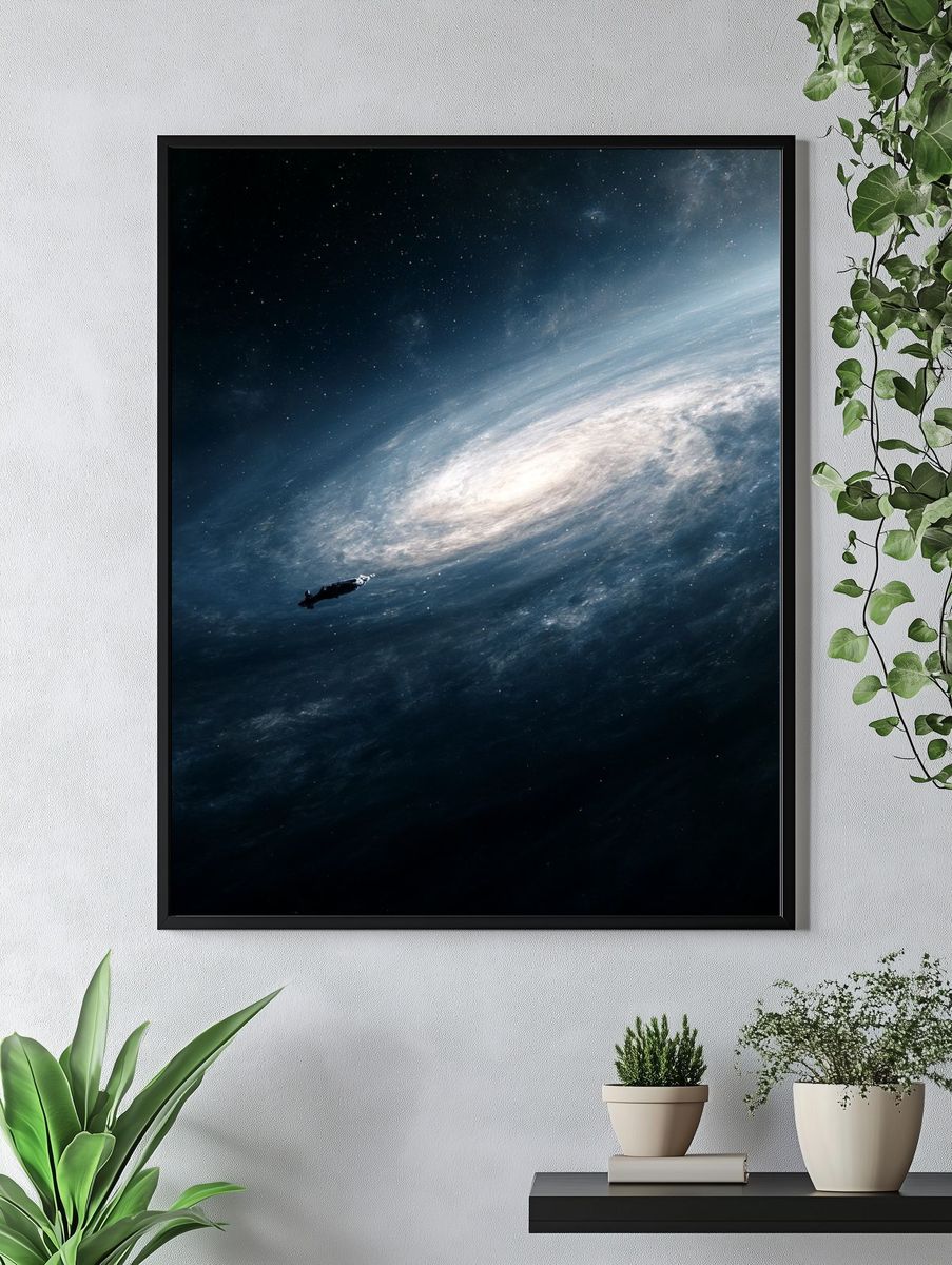 Spiral Galaxy in Space Print. — room view 4