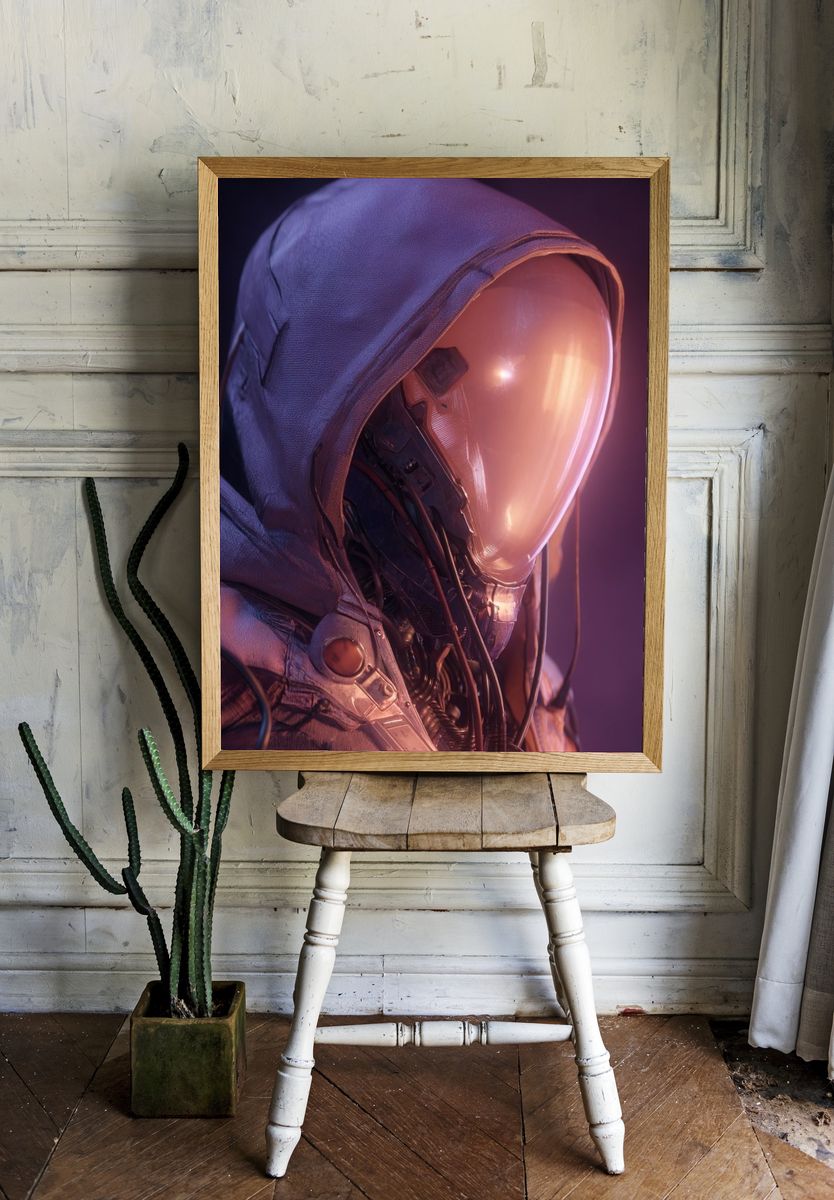 Astronaut Portrait Sci-Fi Print. room preview