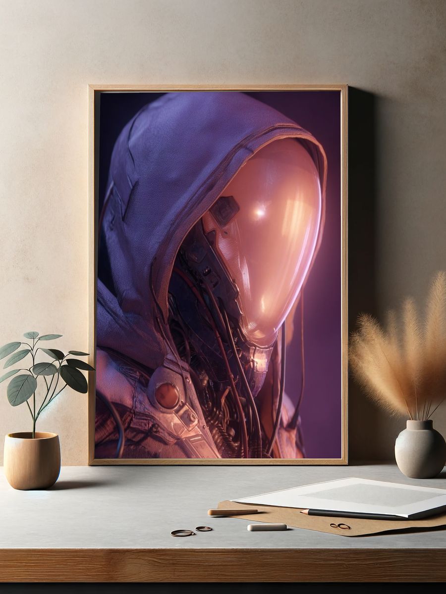 Astronaut Portrait Sci-Fi Print. — room view 2