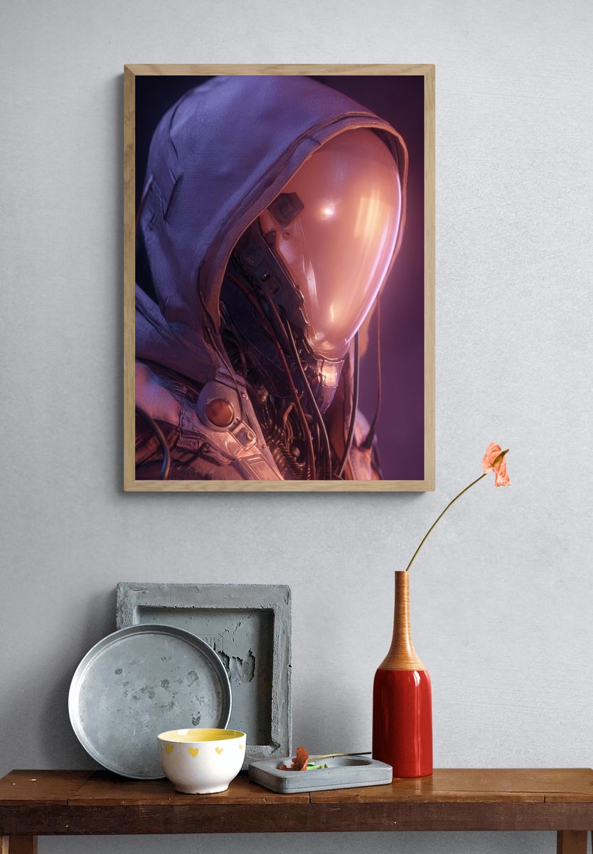 Astronaut Portrait Sci-Fi Print. — room view 3