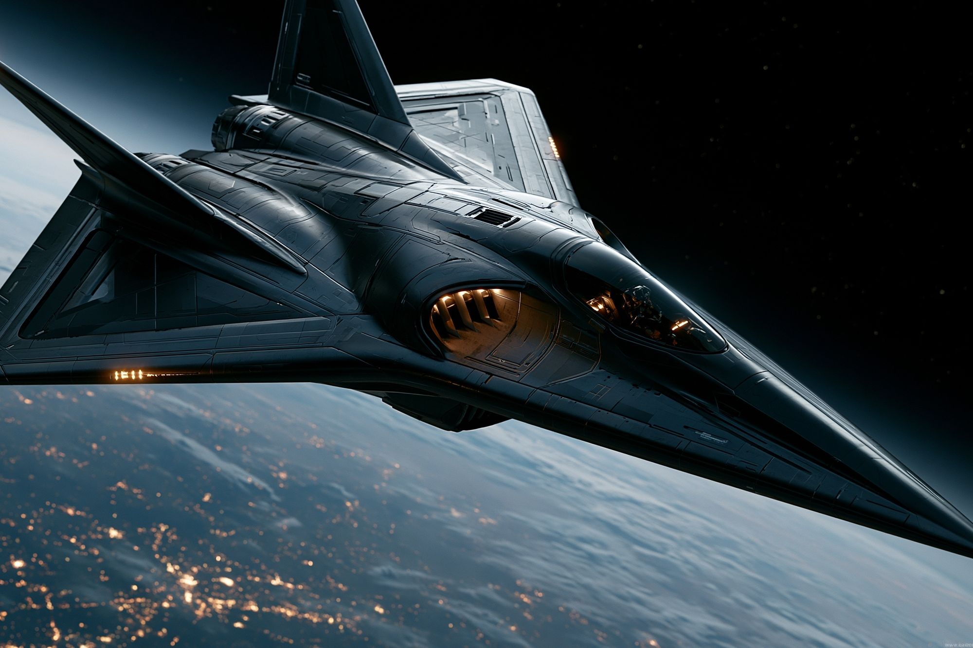 Stealth Starfighter Sci-Fi Poster. poster detail