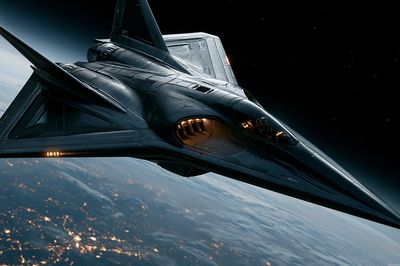 Stealth Starfighter Sci-Fi Poster. poster
