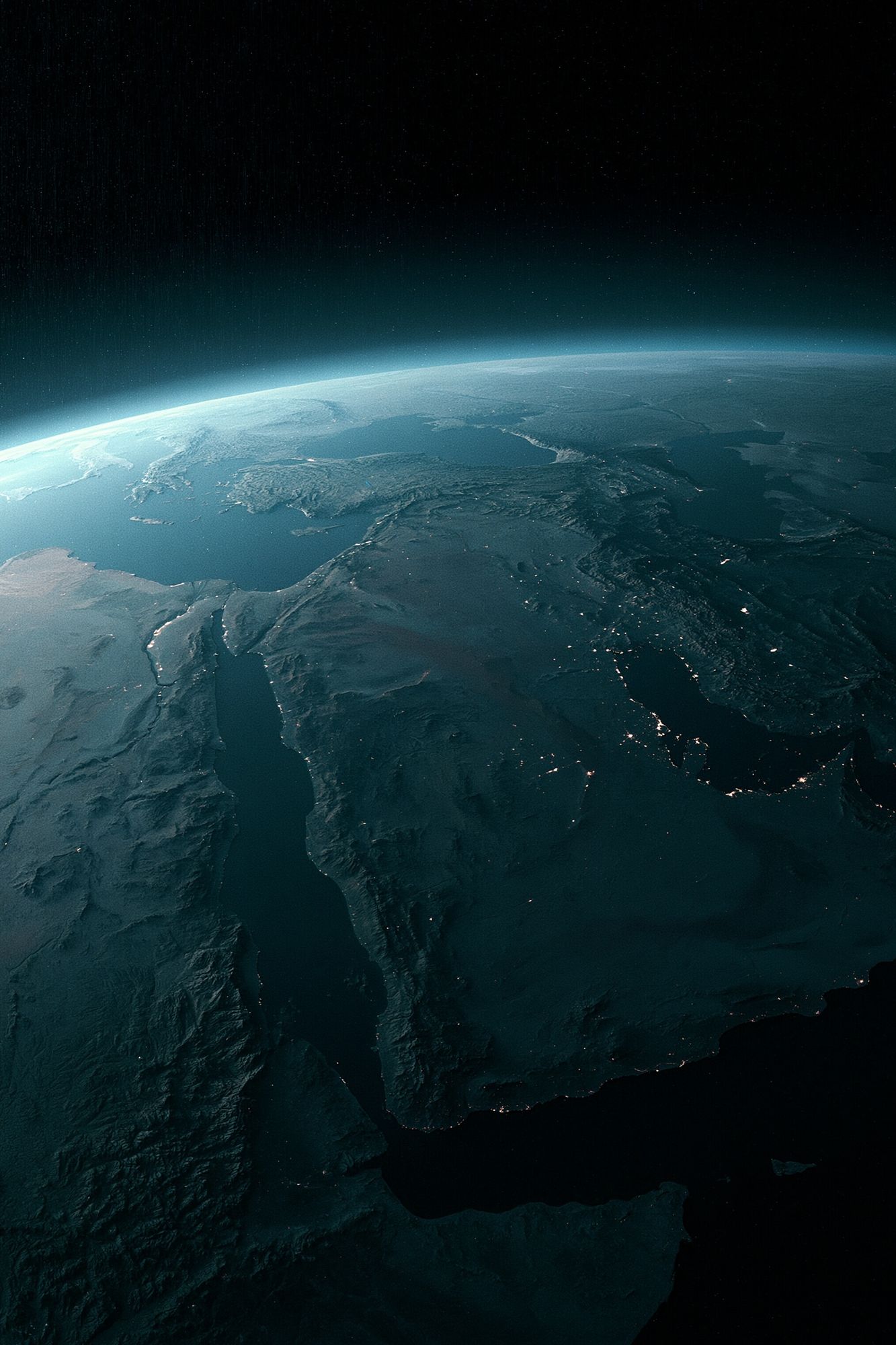 Earth Horizon Space Poster. poster detail