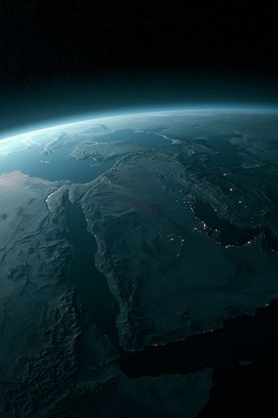 Earth Horizon Space Poster.